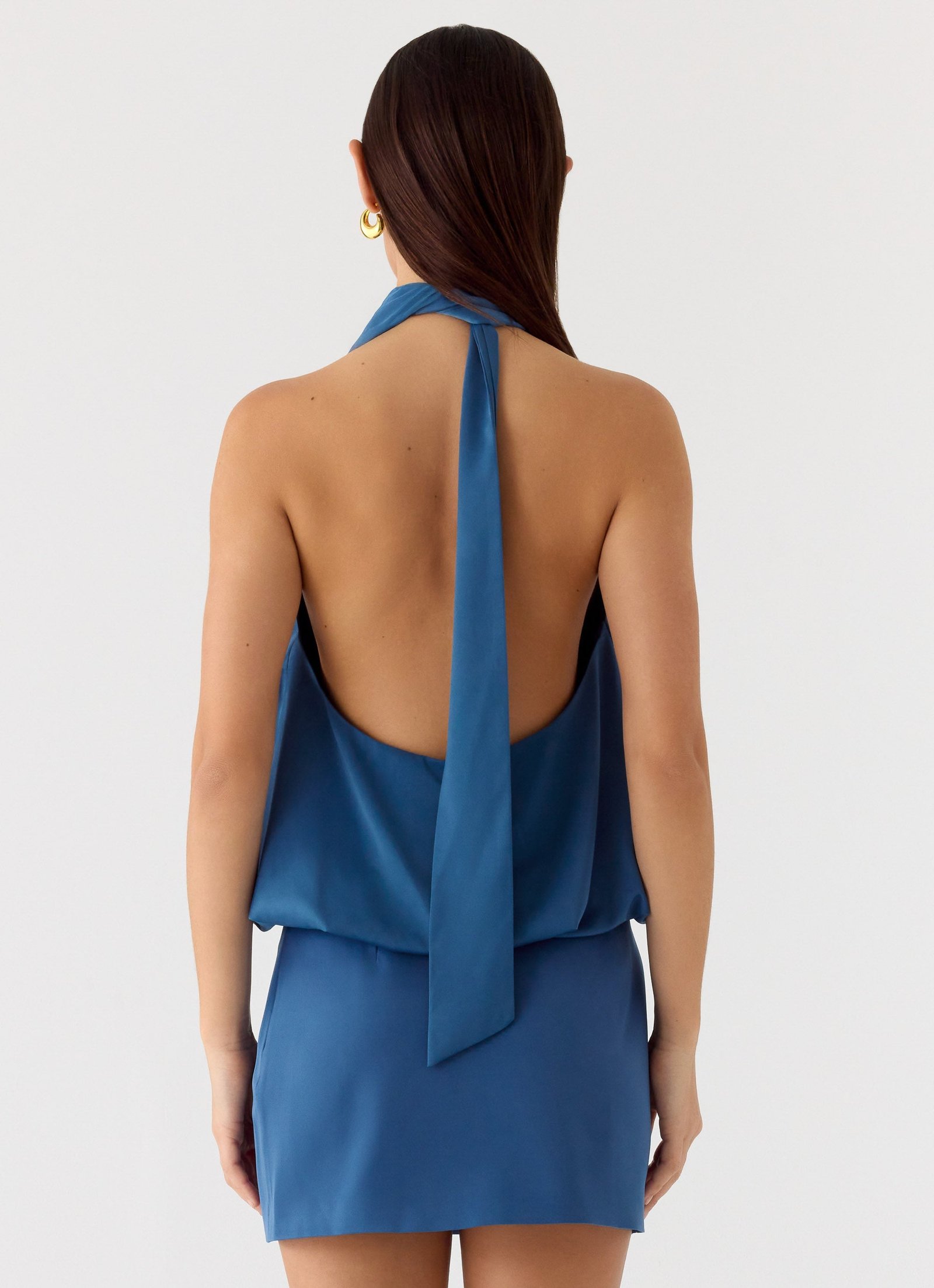 Do It Again Mini Skirt - Washed Navy - Image 4