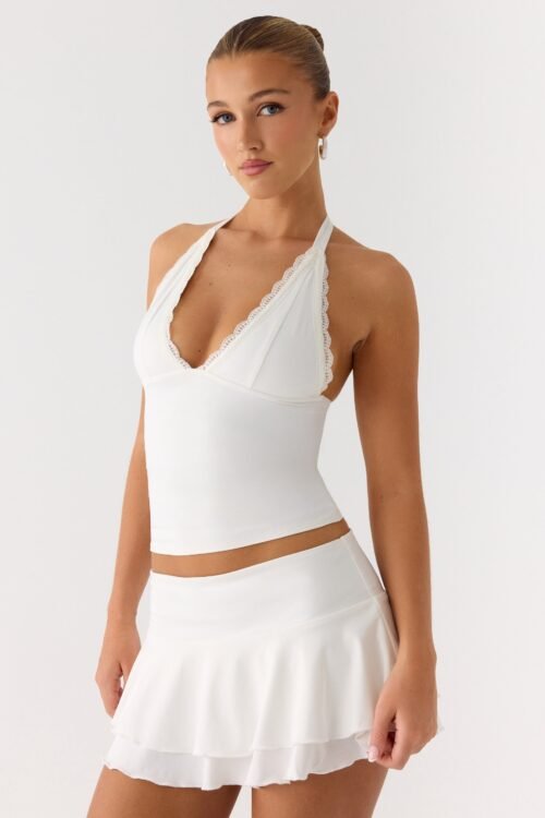 Illuminate Halter Top - White