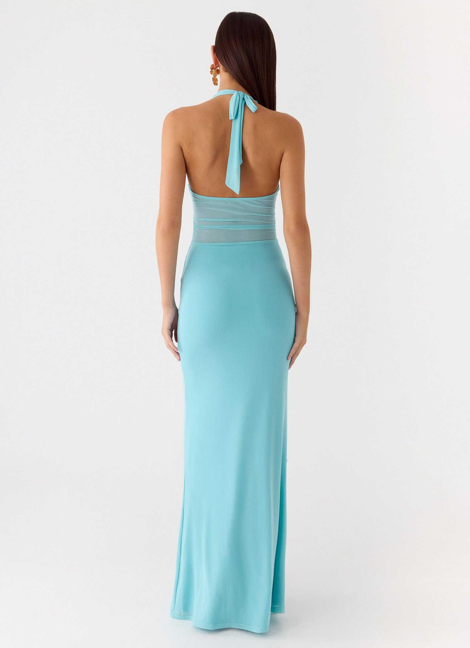 Last Sequence Maxi Dress - Aqua Blue - Image 3