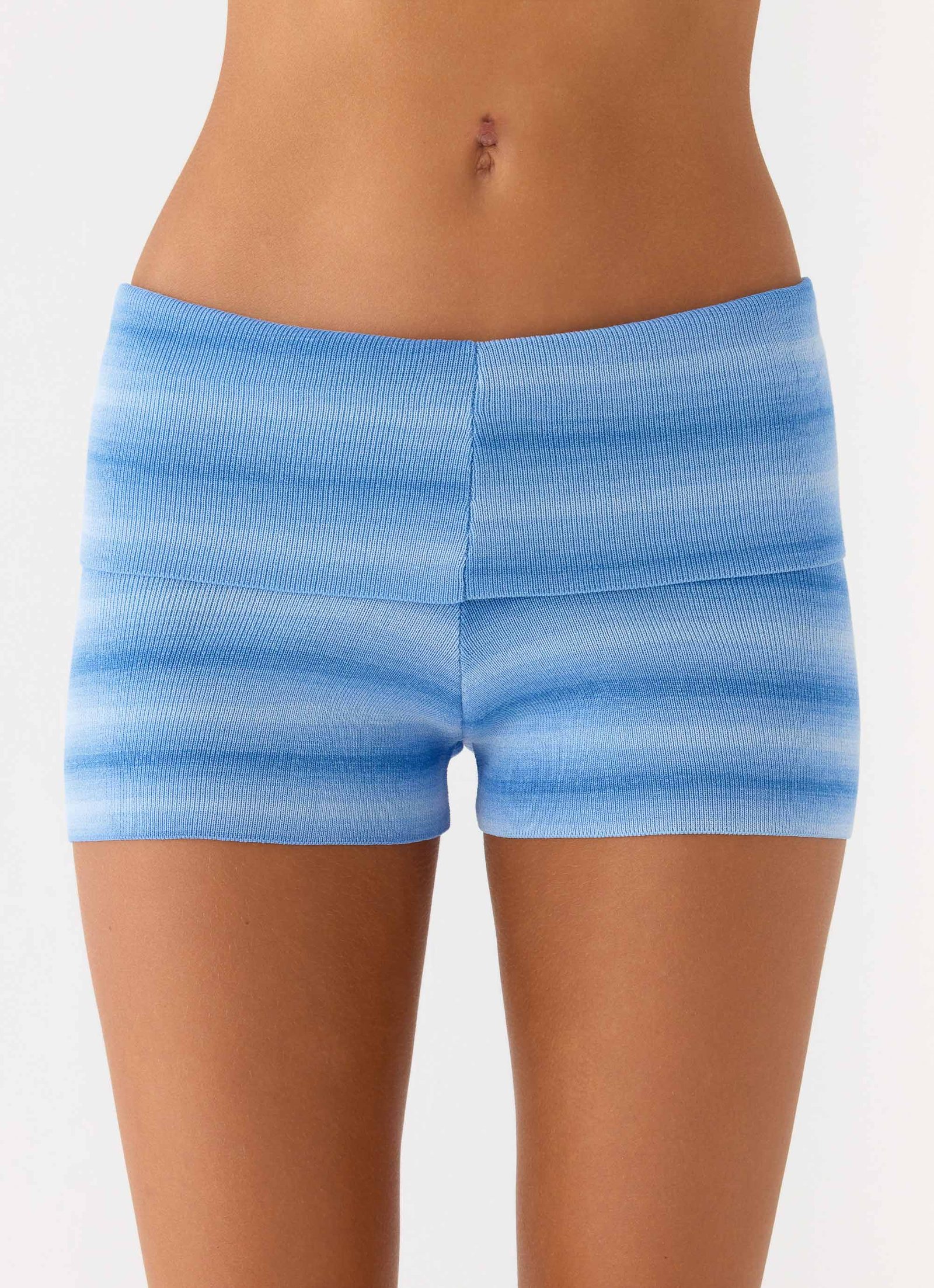 Lay Back Knit Shorts - Cerulean - Image 5