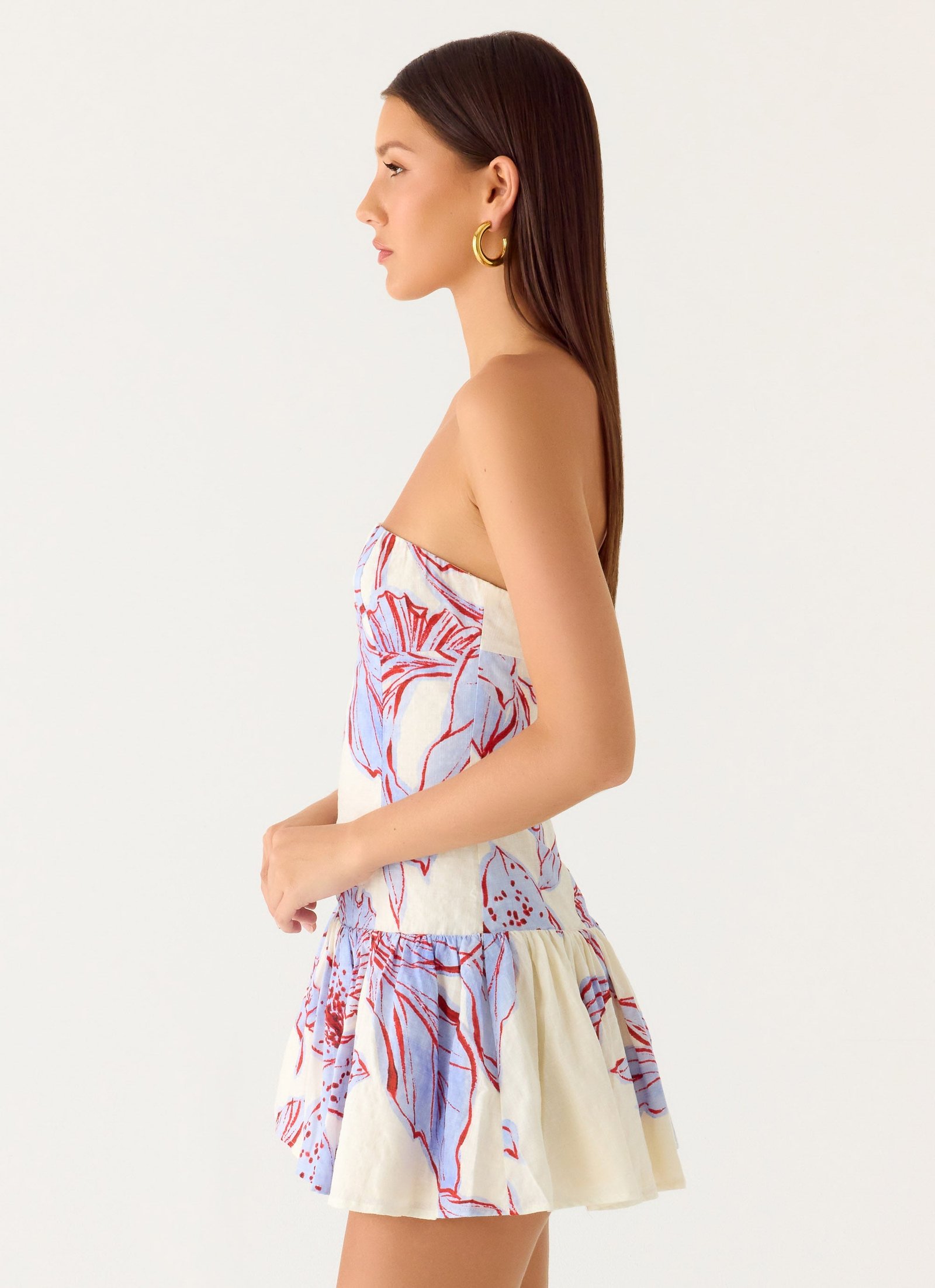 Mario Mini Dress - Purple Floral - Image 2