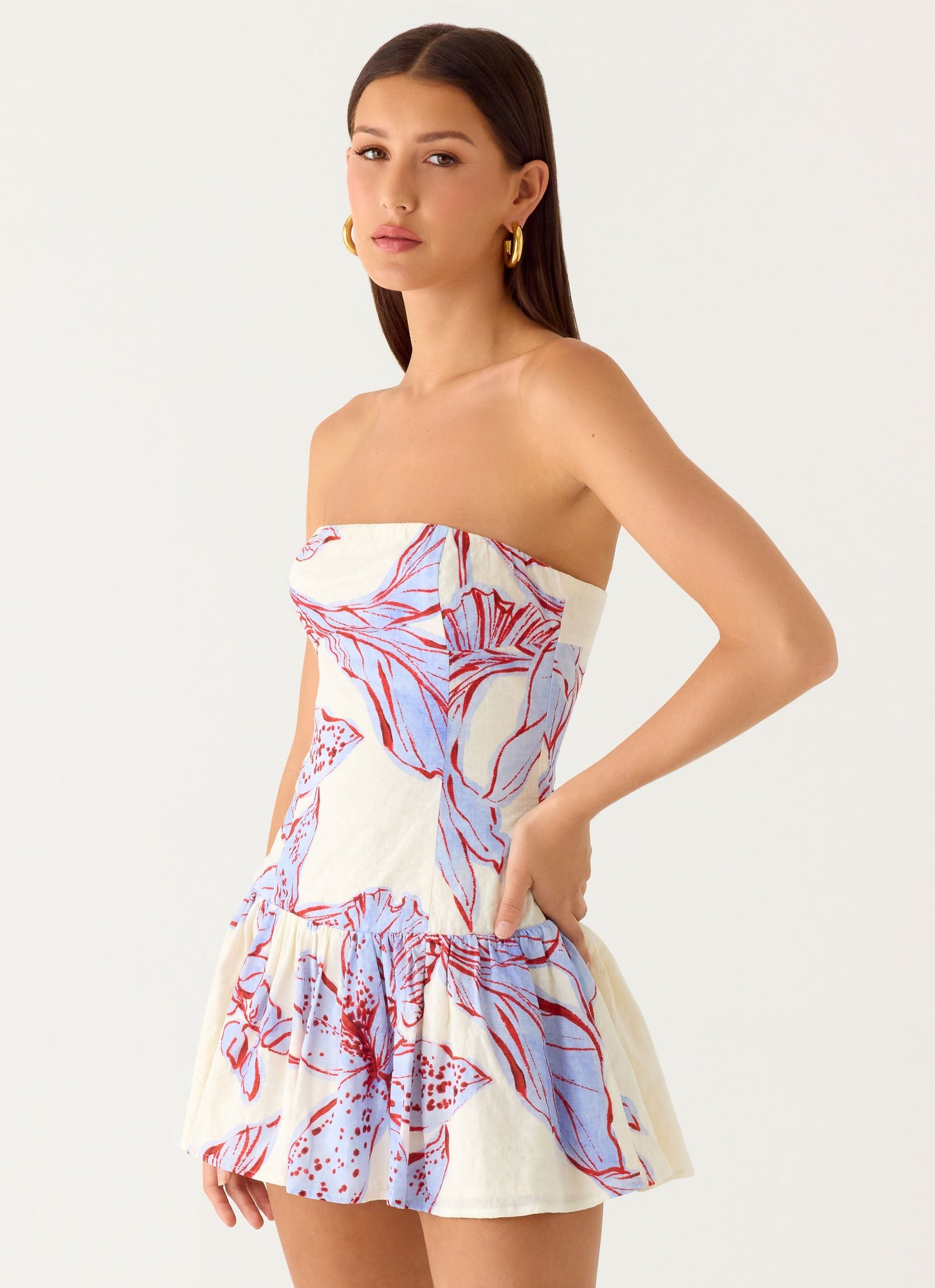 Mario Mini Dress - Purple Floral - Image 6