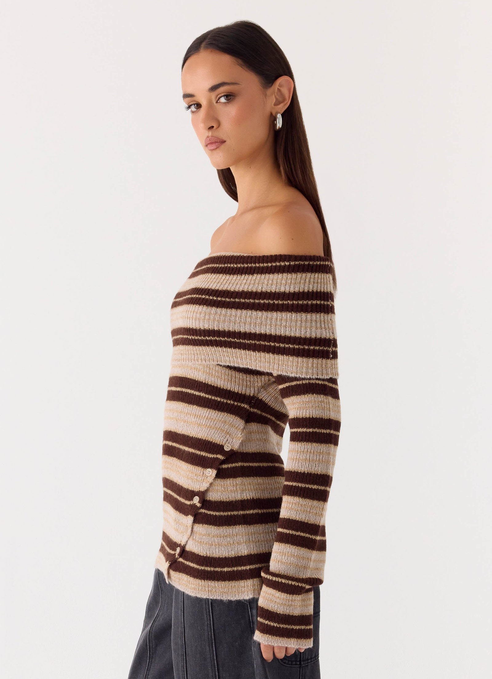 Nichola Knit Jumper - Ombre Tan - Image 3